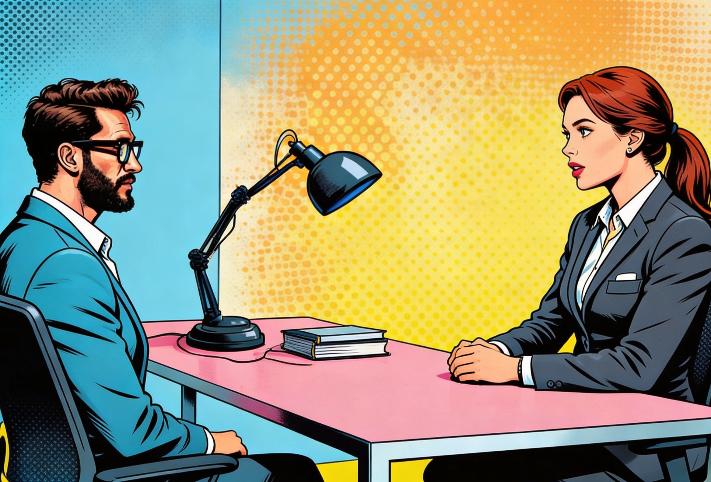 Headhunter interviewing a manager candidate in Milan